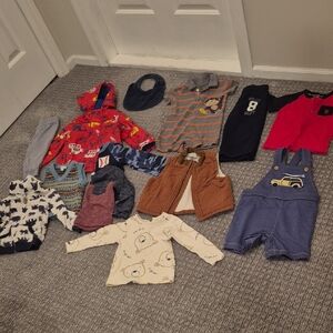 13pc BUNDLE Assorted Baby Boy Clothing 6M-18M